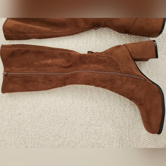 Jeffrey Campbell Hot Lava Boots Chocolate Brown Suede 9 Like New - Picture 14 of 16